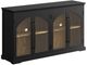 Jofran Inc. Archdale Black 4-Door Gothic Arch Accent Cabinet-0