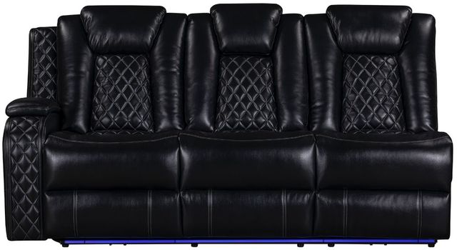 New Classic® Home Furnishings Orion II 3-Piece Black L-Shape Manual Reclining Sectional-2