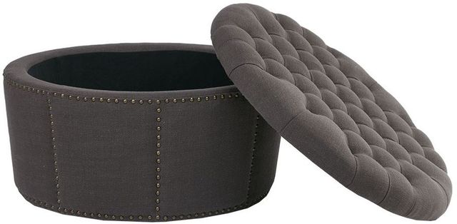 Olliix by Madison Park Charcoal Derek Storage Ottoman-1