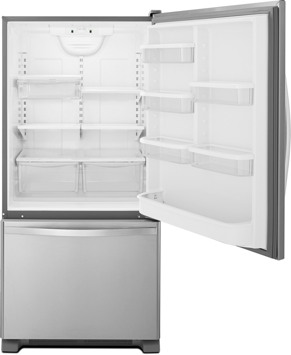 Whirlpool 30 in. 19.0 Cu. Ft. Stainless Steel Ft. Bottom Freezer Refrigerator - Thumbnail 2