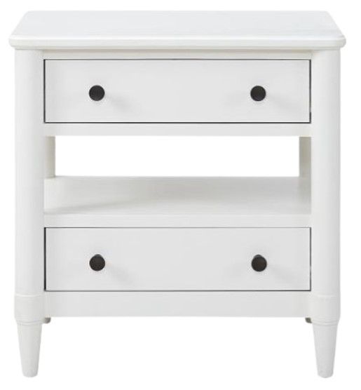 Bernards Citrus Heights White Open Nightstand-0
