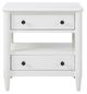Bernards Citrus Heights White Open Nightstand-0