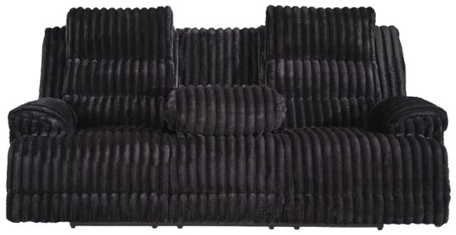 Signature Design by Ashley® Technique Onyx Power Reclining Sofa with Drop Down Table-2