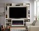 aspenhome® Tatum White 96'' Fireplace Console and Hutch-1