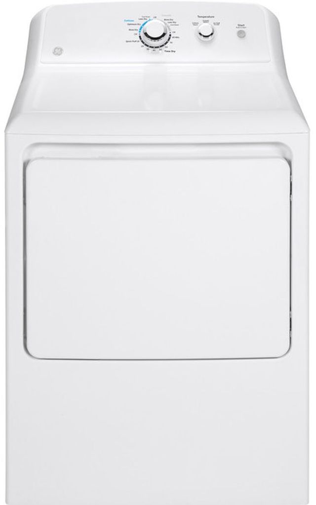 GE® 6.2 Cu. Ft. White Front Load Gas Dryer-0