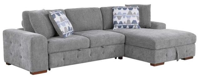 Homelegance® Raife 2-Piece Gray Sectional with Right Chaise-0