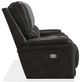 La-Z-Boy® Greyson Dark Chocolate Leather Power Reclining Loveseat with Headrest-2
