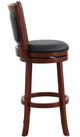 Homelegance® Shapel Black/Dark Cherry Swivel Pub Height Chair-3