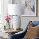 Crestview Collection Jameson White Multihole Table Lamp with Nightlight-1