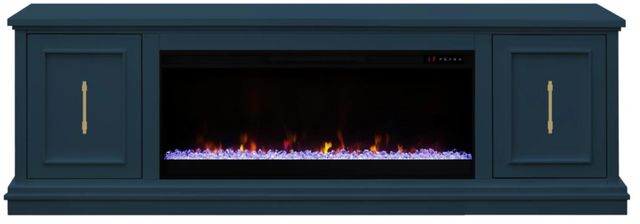 Legends Home Jordan Denim Blue 82" Fireplace Console-0