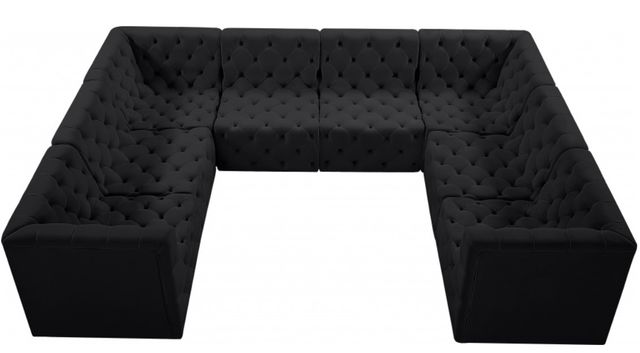 Meridian Furniture Tuft 8-Piece Black Modular Sectional Set-1