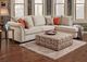 Nationwide Furniture Distributors 2-Piece Cream Right-Arm Facing Sofa Sectional and Chaise-1