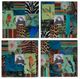 A & B Home 4-Piece Multicolored 7" Birds and Animals Print Photo Frame-0