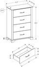 Monarch Specialties Inc. Bleached Oak/Rustic Oak Chest-1