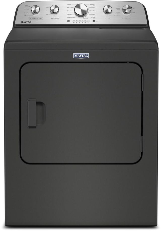 Maytag® Volcano Black Top Load Washer & Gas Dryer Laundry Pair-2