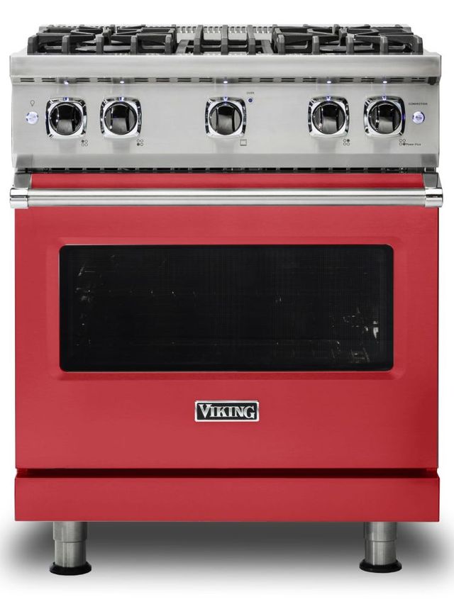Viking® 5 Series 30" San Marzano Red Pro Style Natural Gas Range-0