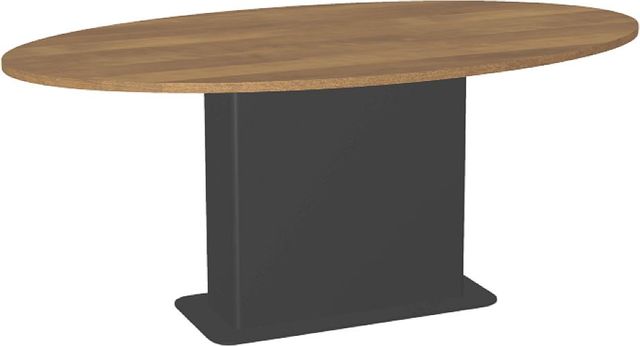 Amisco Customizable Lucarelli 72" Oval Dining Table with 1" Birch Veneer Top-0