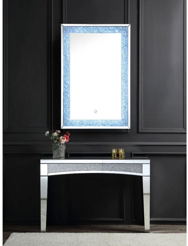 ACME Furniture Noralie Blue/Mirrored Accent Mirror with LED-3