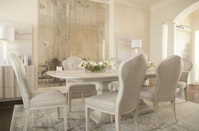 Bernhardt East Hampton Cerused Linen/Gray Dining Side Chair-3