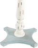 Crestview Collection Sea Isle Blue Accent Table with Distressed White Base with Brown Accents-1