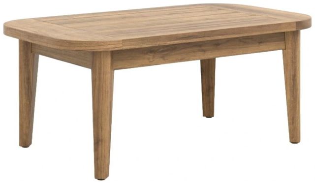 New Classic® Home Furnishings Bali Brown Eucalyptus Outdoor Coffee Table-0