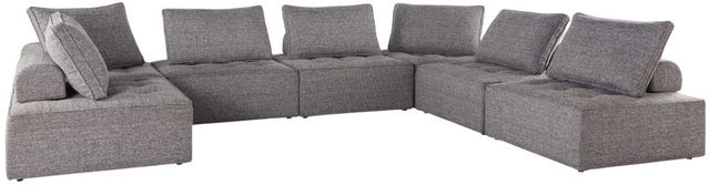 Signature Design by Ashley® Bree Zee 7-Piece Gray Fabric Outdoor Sectional