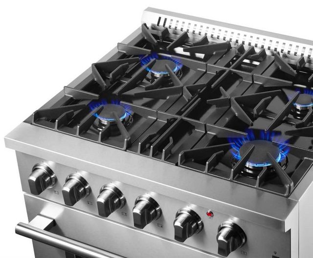 FORNO® Marco 30" Stainless Steel Pro Style Dual Fuel Range-2