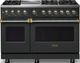 Viking® 5 Series 48" Antique Bronze Pro Style Dual Fuel (NG) Range with Brushed Brass Trim-0