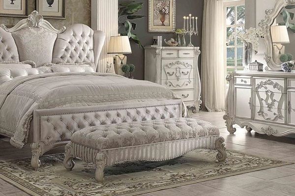 ACME Furniture Versailles Bone White/Ivory Bench-1