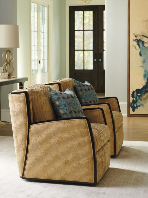 Lexington Home Customizable Carlyle Delancey Swivel Chair-1