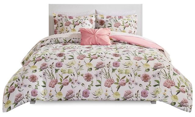 Olliix by Intelligent Design Ashley Blush Queen Comforter and Sheet Set-0