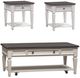 Liberty Furniture Allyson Park 3-Piece Charcoal/Wirebrushed White Occasional Set-0