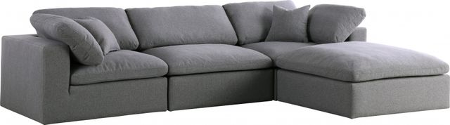 Meridian Furniture Serene 4-Piece Grey Modular Sectional-0
