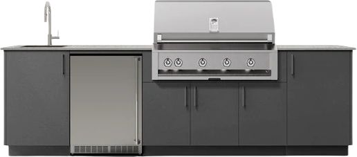 Urban Bonfire® Dew 42 117" Anthracite Outdoor Kitchen-0