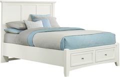 Vaughan-Bassett Bonanza White Queen Mansion Storage Bed
