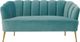 TOV Furniture Daisy Petite Sea Blue Velvet Settee-1