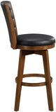 Homelegance® Medford Black/Chestnut Swivel Pub Height Chair-3