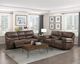 Homelegance® Proctor Brown Power Double Reclining Console Loveseat-1