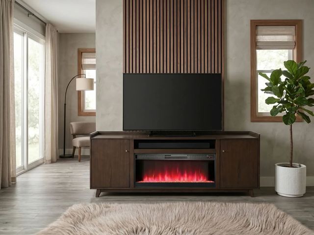 Sunny Designs™ Matte Black 42" Crystal Fireplace Insert-1