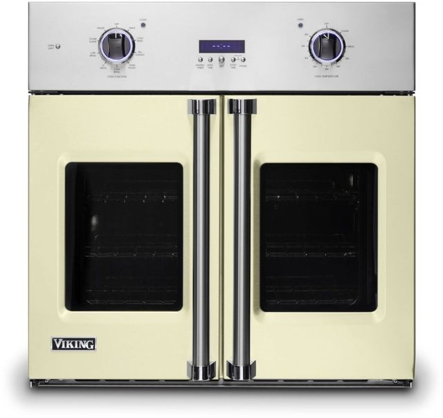 Viking® Professional 7 Series 30" Vanilla Cream Built In Single Electric French Door Wall Oven-0