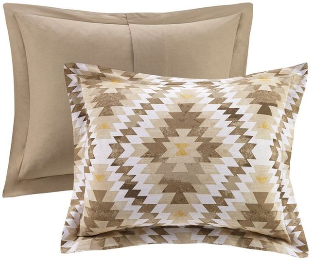 Olliix by Madison Park Harding 7 Piece Neutral Queen Cotton Comforter Set-2