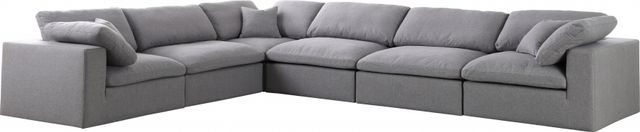 Meridian Furniture Serene 6-Piece Grey Modular Sectional-1