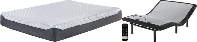 Sierra Sleep® by Ashley® Chime Elite 2-Piece 10" Memory Foam and Better Adjustable Base King Mattress Set-0