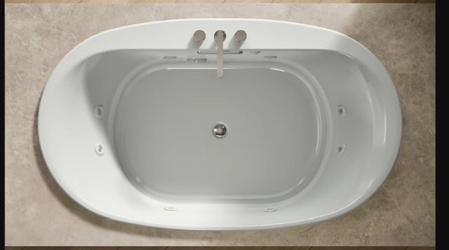 Kohler® Underscore® Ice Grey 72" x 42" Drop-In Heated Whirlpool Bath-1