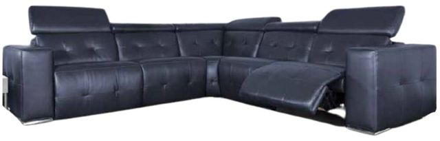 Fornirama 3310 5-Piece Black Power Reclining Sectional with Adjustable Headrest Set-0