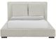 Legends Home Lotus Marcus Alabaster Queen Upholstered Platform Bed-1