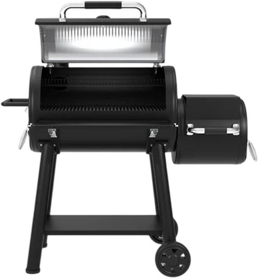 Broil King® Regal™ 500 Black Offset Charcoal Smoker-1
