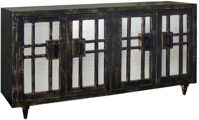Harp & Finial® Rourke Antique Mirror/Matte Black Sideboard-0