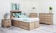 Mako Wood Furniture Youth Collection Pine Twin Captain's Storage Bed-0