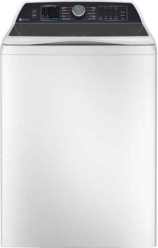 GE Profile™ 6.2 Cu. Ft. White on White Impeller Top Load Washer with Smarter Wash Technology